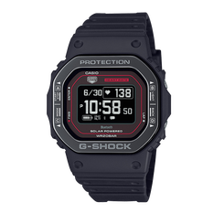 卡西欧手表 G-SHOCK 心率血氧测量计步功能 防水防震太阳能动力运动表款DW-H5600MB-1A4PR