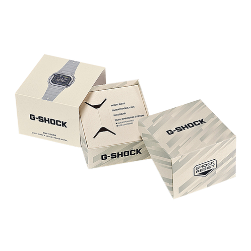 卡西欧手表 G-SHOCK  心率血氧测量计步功能 防水防震太阳能动力运动表款DW-H5600MB-8A9PR