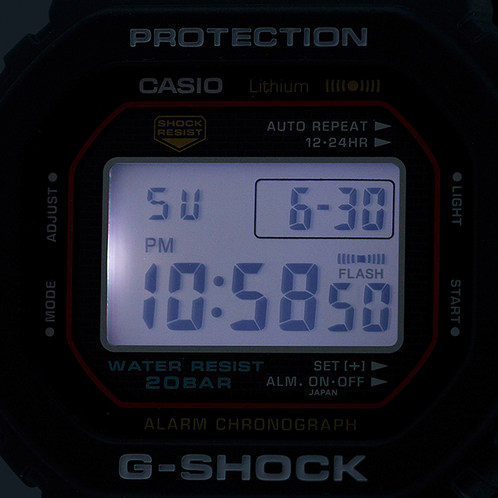 卡西欧手表 G-SHOCK  初代原点复刻 时尚潮流防水防震表款DW-5000R-1APR