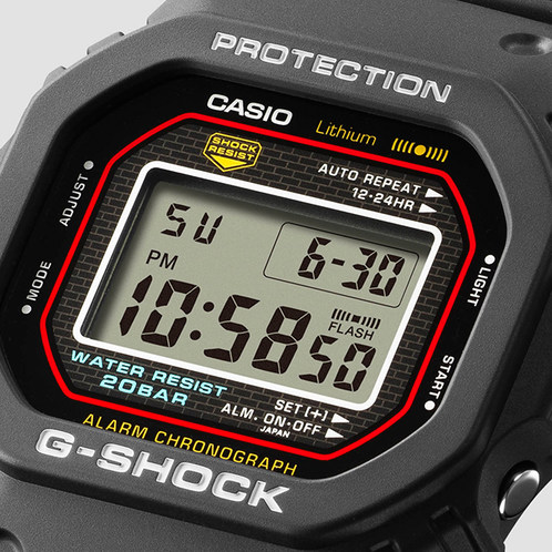 卡西欧手表 G-SHOCK  初代原点复刻 时尚潮流防水防震表款DW-5000R-1APR