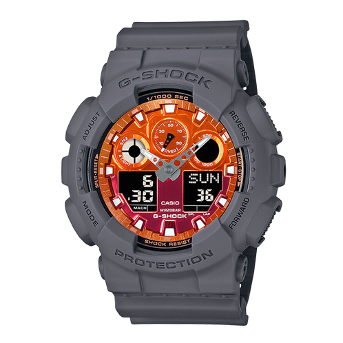 卡西欧手表 G-SHOCK  THE FLAME INSIDE主题系列 防水防震时尚手表GA-2100FL/GA-100FL/GA-2100FLS
