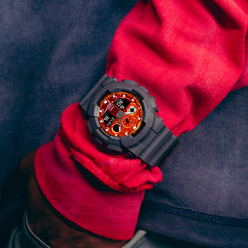卡西欧手表 G-SHOCK  THE FLAME INSIDE主题系列 防水防震时尚手表GA-2100FL/GA-100FL/GA-2100FLS
