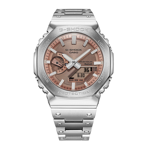 卡西欧手表 G-SHOCK  全金属系列 防水防震蓝牙连接运动表款GM-B2100AD-5ADRU