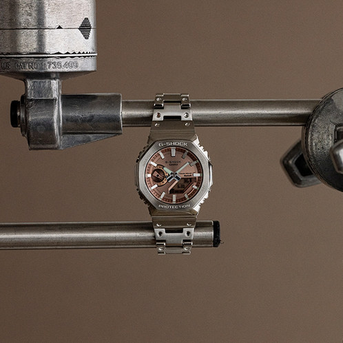 卡西欧手表 G-SHOCK  全金属系列 防水防震蓝牙连接运动表款GM-B2100AD-5ADRU
