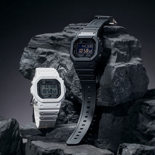 卡西欧手表 G-SHOCK  黑白方块造型 时尚潮流防水防震表款GW-5000HS