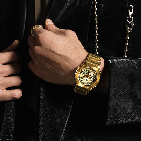 卡西欧手表 G-SHOCK  鎏光系列 时尚防水防震运动表款GM-5600YMG/GM-2100YM