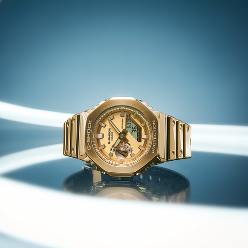 卡西欧手表 G-SHOCK  鎏光系列 时尚防水防震运动表款GM-5600YMG/GM-2100YM