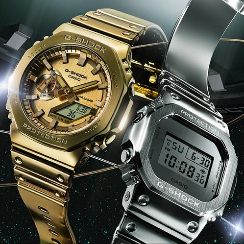 卡西欧手表 G-SHOCK  鎏光系列 时尚防水防震运动表款GM-5600YMG/GM-2100YM