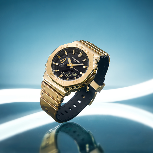 卡西欧手表 G-SHOCK  鎏光系列 时尚防水防震运动表款GM-5600YMG/GM-2100YM
