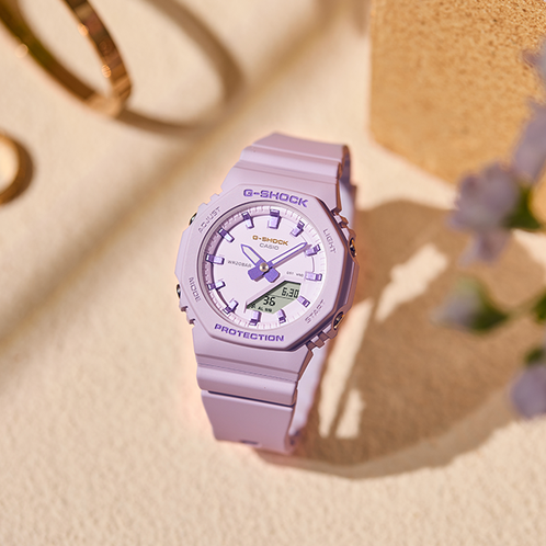 卡西欧手表 G-SHOCK  38国际妇女节 八角形边框设计 防水防震表款GMA-P2125W-6APR