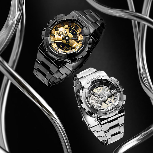 卡西欧手表 G-SHOCK  金属表壳 防水防震时尚运动男表GM-110