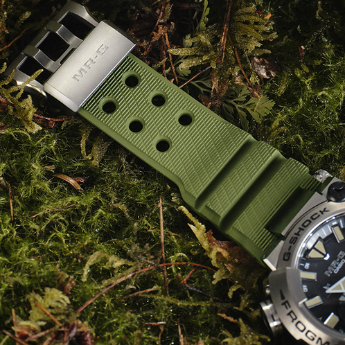 卡西欧手表 G-SHOCK  【新品】MR-G FROGMAN 系列 日本山形工厂高端生产线 人造蓝宝石玻璃镜面背刻 防水防震防磁蓝牙连接六局电波太阳能动力表款MRG-BF1000RG-3ADR