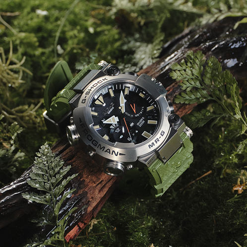卡西欧手表 G-SHOCK  【新品】MR-G FROGMAN 系列 日本山形工厂高端生产线 人造蓝宝石玻璃镜面背刻 防水防震防磁蓝牙连接六局电波太阳能动力表款MRG-BF1000RG-3ADR