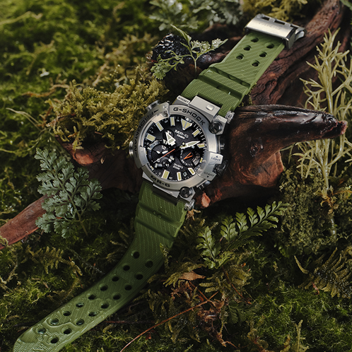 卡西欧手表 G-SHOCK  【新品】MR-G FROGMAN 系列 日本山形工厂高端生产线 人造蓝宝石玻璃镜面背刻 防水防震防磁蓝牙连接六局电波太阳能动力表款MRG-BF1000RG-3ADR