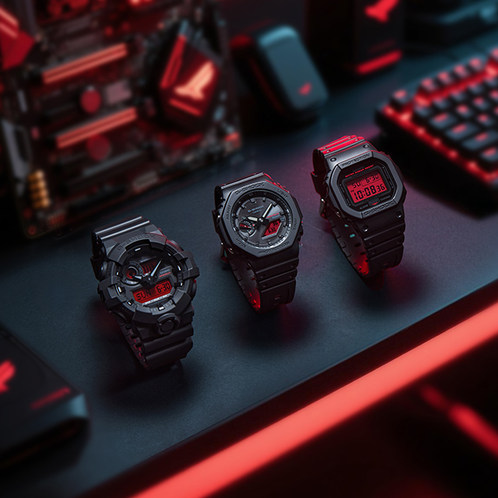 卡西欧手表 G-SHOCK  【新品】BLACK AND BOLD RED系列  防水防震时尚表款DW-5600BBR/GA-700BBR/GA-B2100BBR