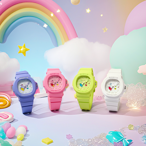 卡西欧手表 BABY-G  限量笔袋礼盒装 时尚潮流 防水防震表款BGA-10