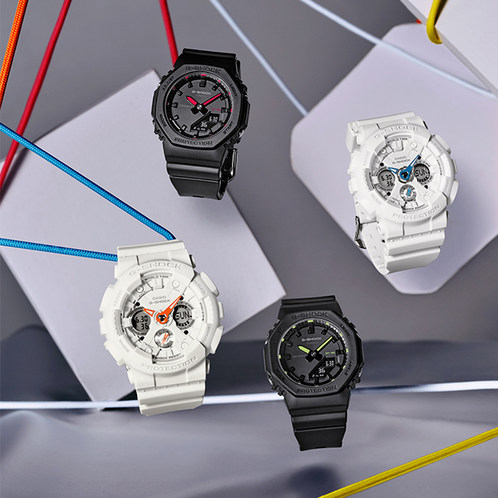 卡西欧手表 G-SHOCK  【新品】运动色调 防水防震时尚运动女表GMA-P2100SA/GMA-S120SA