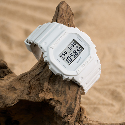 卡西欧手表 G-SHOCK  【新品】WHITE ON WHITE 时尚潮流 防水防震运动表款DW-5600WW-7PR