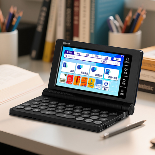 卡西欧电子教育 多语旗舰  【新品】英日法德汉辞典、多国语学习E-S800DB