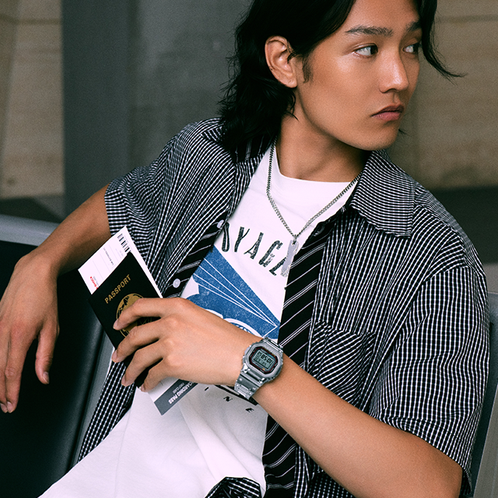 卡西欧手表 G-SHOCK  【新品】【全新配色】全金属 潮流独特感 防震防水六局电波太阳能动力运动男表GMW-B5000D-1CPRN
