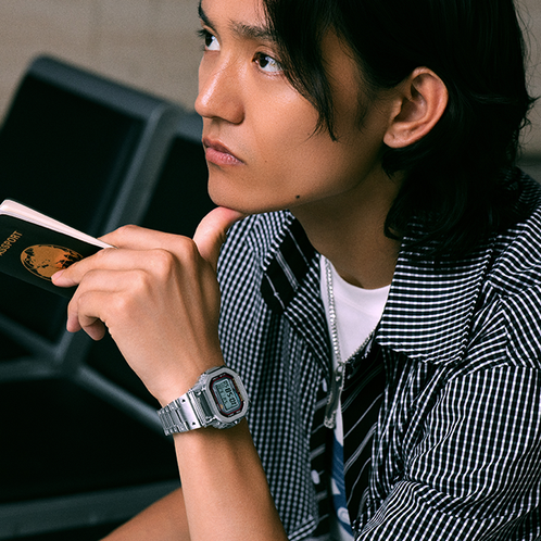 卡西欧手表 G-SHOCK  【新品】【全新配色】全金属 潮流独特感 防震防水六局电波太阳能动力运动男表GMW-B5000D-1CPRN
