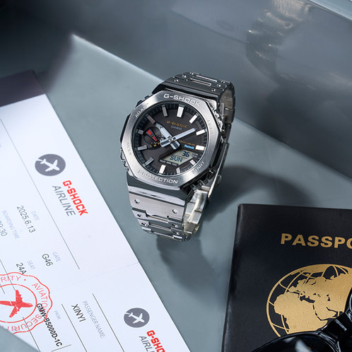 卡西欧手表 G-SHOCK  【新品】【全新配色】全金属 潮流独特感 防震防水太阳能动力运动男表GM-B2100SD-1CPRN