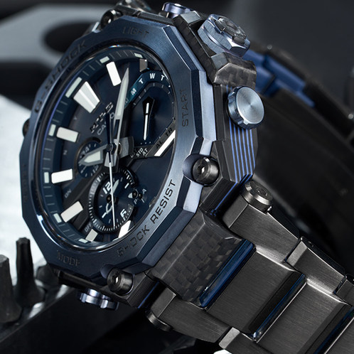 卡西欧手表 G-SHOCK  【新品】BLUE CARBON 防水防震六局电波太阳能动力表款MTG-B2000YBD-2ADR