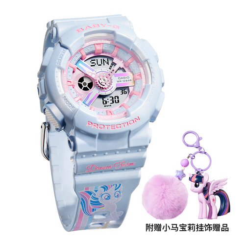 卡西欧手表 BABY-G  【新品】小马宝莉合作款 时尚潮流 防水防震表款BA-110FH/BGD-10K