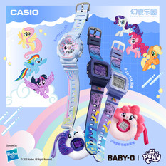 卡西欧手表 BABY-G 【新品】小马宝莉合作款 时尚潮流 防水防震表款BA-110FH/BGD-10K
