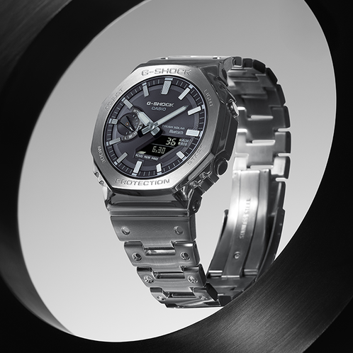卡西欧手表 G-SHOCK  【新品】全金属 潮流时尚 防震防水运动男表GM-B2100SD-1APRN