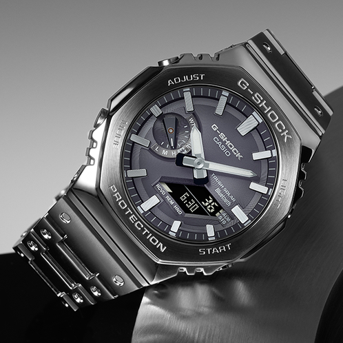 卡西欧手表 G-SHOCK  【新品】全金属 潮流时尚 防震防水运动男表GM-B2100SD-1APRN