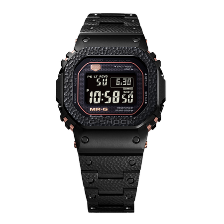 卡西欧手表 G-SHOCK 【新品】MR-G系列鎚起 山形工厂高端生产线 人造蓝宝石玻璃镜面 防水防震六局电波太阳能动力MRG-B5000HT-1DR