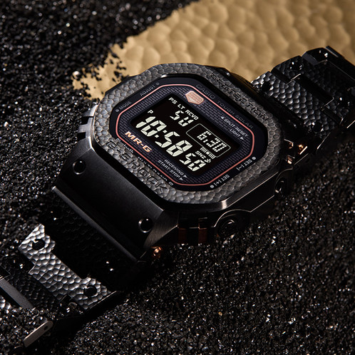 卡西欧手表 G-SHOCK  【新品】MR-G系列鎚起 山形工厂高端生产线 人造蓝宝石玻璃镜面 防水防震六局电波太阳能动力MRG-B5000HT-1DR