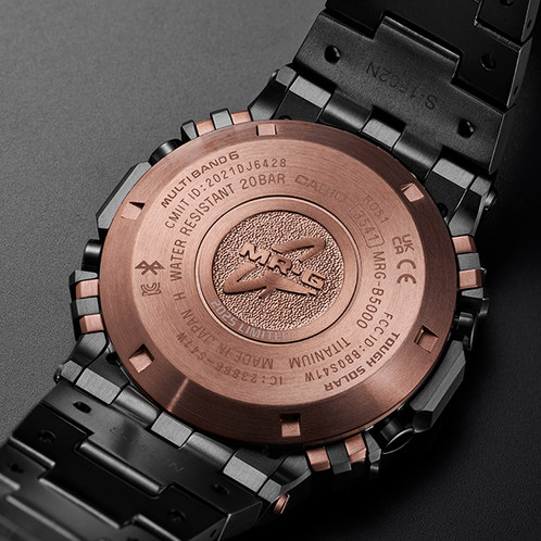 卡西欧手表 G-SHOCK  【新品】MR-G系列鎚起 山形工厂高端生产线 人造蓝宝石玻璃镜面 防水防震六局电波太阳能动力MRG-B5000HT-1DR