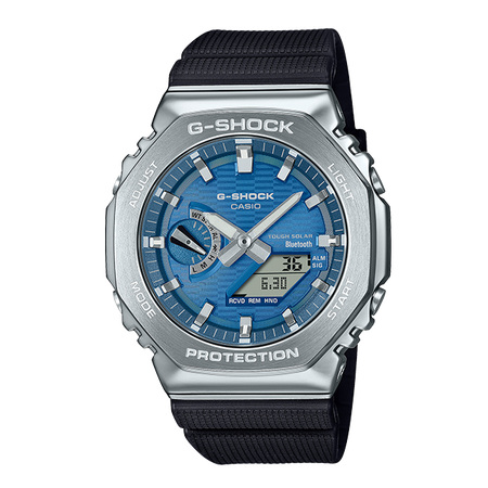 卡西欧手表 G-SHOCK 【新品】八边形表框设计 金属表头 防水防震蓝牙连接太阳能动力运动男表GBM-2100A