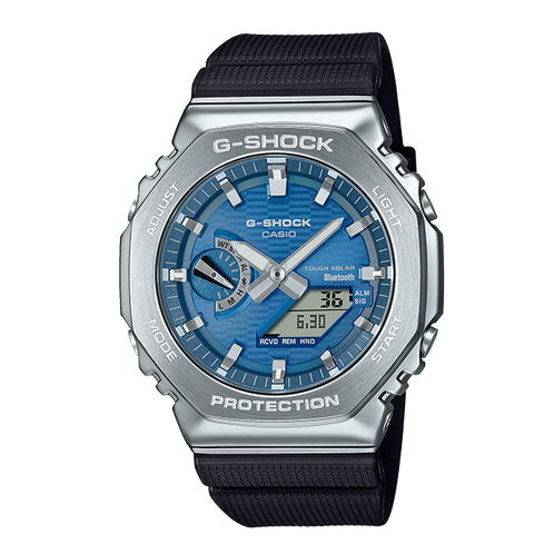 卡西欧手表 G-SHOCK  【新品】八边形表框设计 金属表头 防水防震蓝牙连接太阳能动力运动男表GBM-2100A