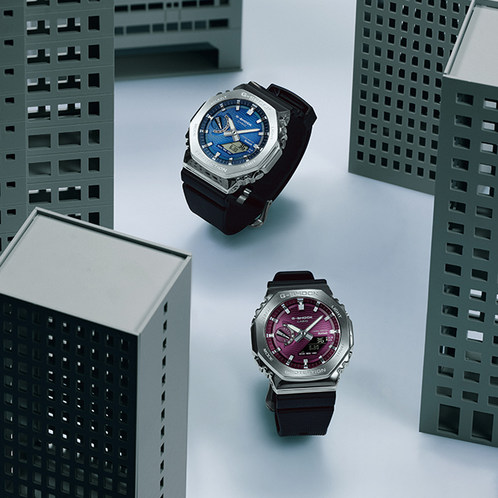 卡西欧手表 G-SHOCK  【新品】八边形表框设计 金属表头 防水防震蓝牙连接太阳能动力运动男表GBM-2100A