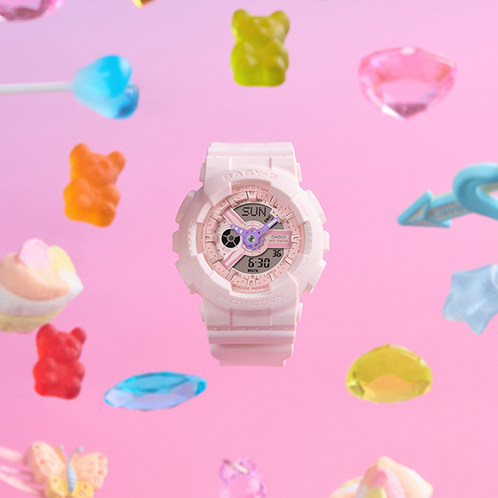 卡西欧手表 BABY-G  【新品】甜品靓色 青春夏日防水防震运动女表BA-110AH