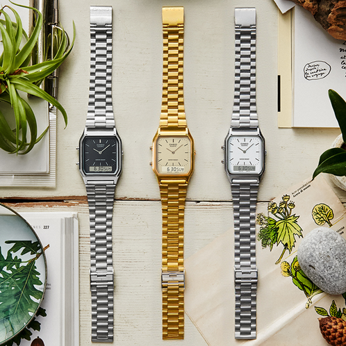 卡西欧手表 小金表  CASIO系列 复古摩登AQ-230A/AQ-230GA