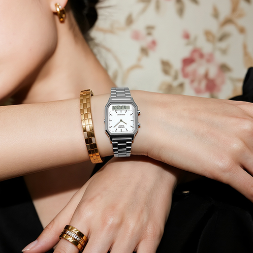 卡西欧手表 小金表  CASIO系列 复古摩登AQ-230A/AQ-230GA