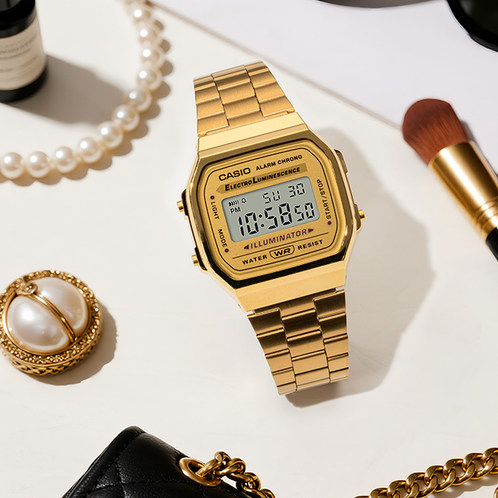 卡西欧手表 小金表  CASIO系列 复古潮流A168W