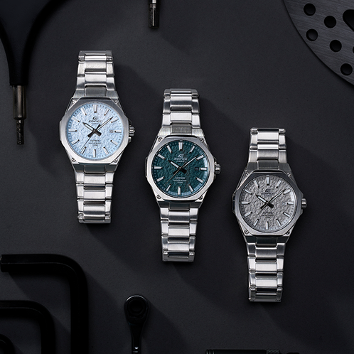 卡西欧手表 EDIFICE  艾迪斐斯 全新色彩主题 人造蓝宝石玻璃镜面防水商务男表EFR-S108DE