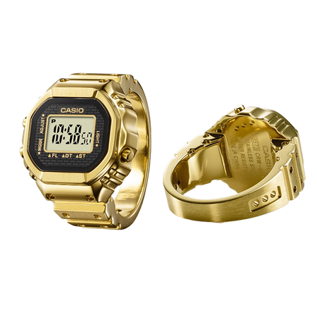 卡西欧手表 CASIO系列 【新品】时尚潮流 金色戒指手表CRW-001G-9PR
