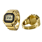 卡西欧手表 CASIO系列  【新品】时尚潮流 金色戒指手表CRW-001G-9PR