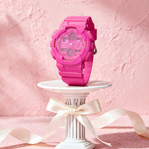 卡西欧手表 G-SHOCK  【新品】直营专供 Pink Ribbon系列时尚潮流运动女表GMA-S145PK-4ADR
