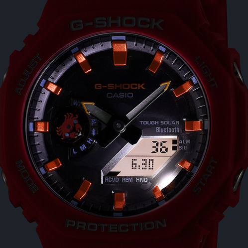 卡西欧手表 G-SHOCK  第二弹达尔文主题系列 防水防震时尚手表GA-B2100DF
