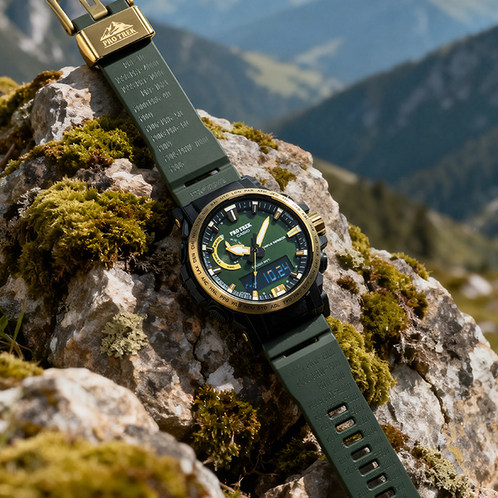 卡西欧手表 PRO TREK  【新品】30周年特殊背刻 防水太阳能动力六局电波运动男表PRW-61ANS-3PR