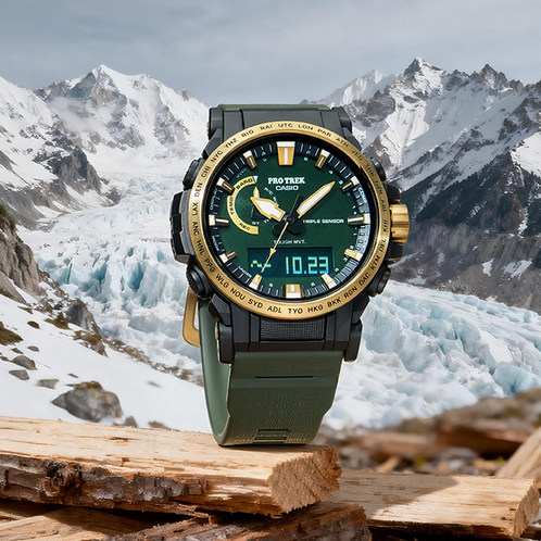 卡西欧手表 PRO TREK  【新品】30周年特殊背刻 防水太阳能动力六局电波运动男表PRW-61ANS-3PR