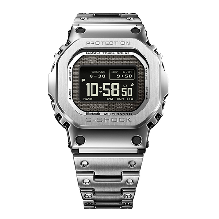 卡西欧手表 G-SHOCK 全新设计风格 时尚潮流 防震防水蓝牙连接六局电波太阳能动力运动男表GMW-BZ5000