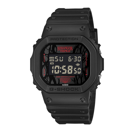 卡西欧手表 G-SHOCK 【新品】怪奇物语联名 防水防震时尚表款DW-5600STT-1PR